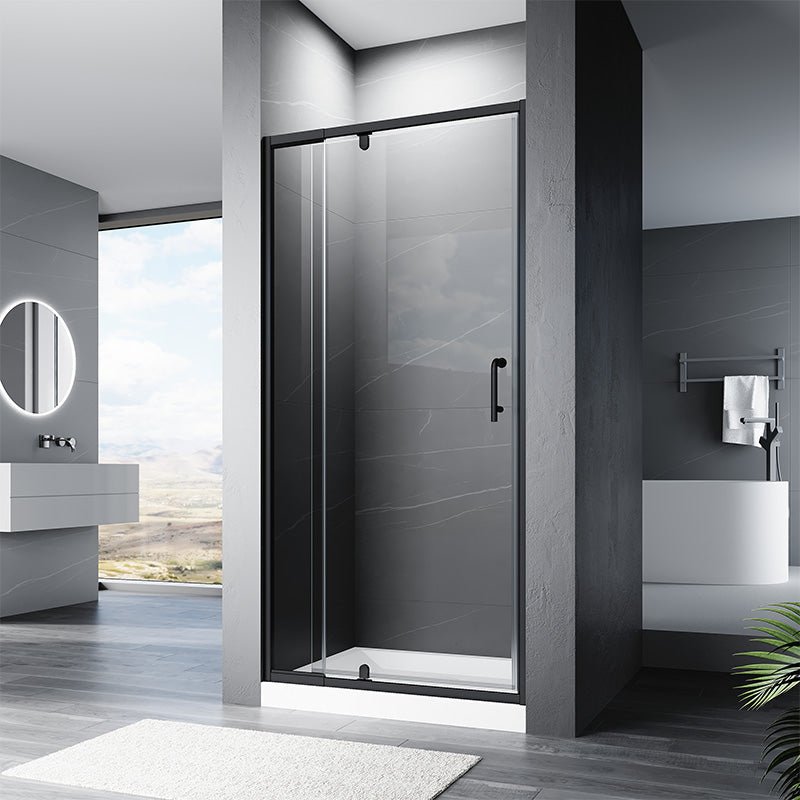 Shower Enclosure Bathroom Corner Reversible Folding Shower Door
