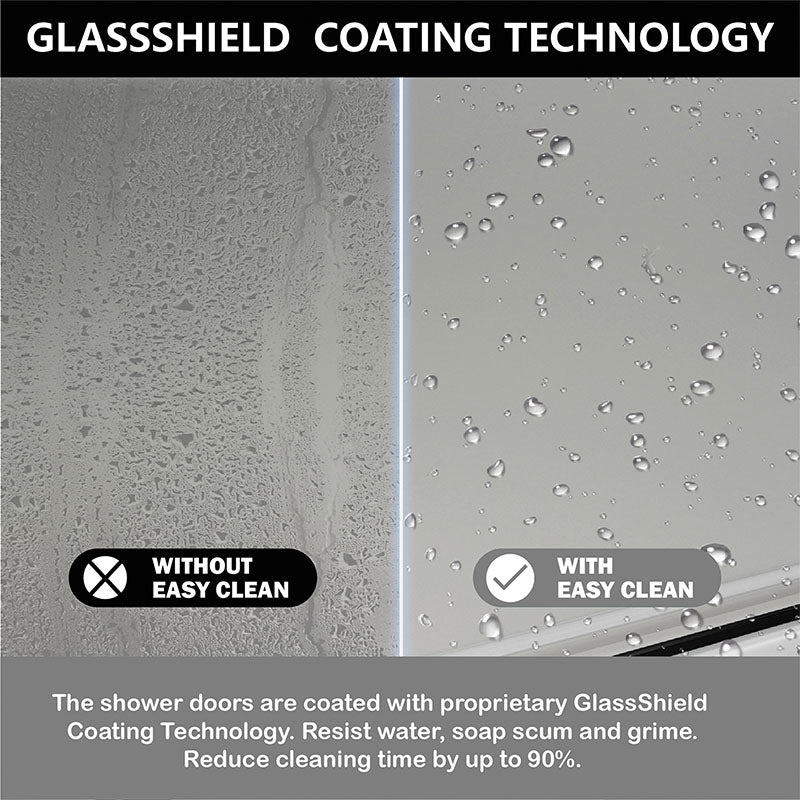 36" - 66" × 72" Frameless Wall Hinge Shower Door - ibathshowers-03