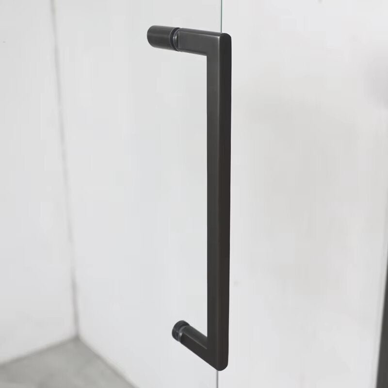 48 - 60 in W x 72 in H Aluminium Framed Shower Door Matte Black - ibathshowers