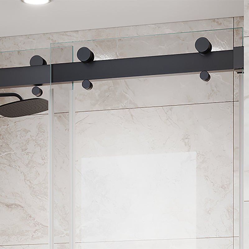 (55'' - 59'')*76'' Double Sliding Frameless Tempered Glass Shower Door - ibathshowers