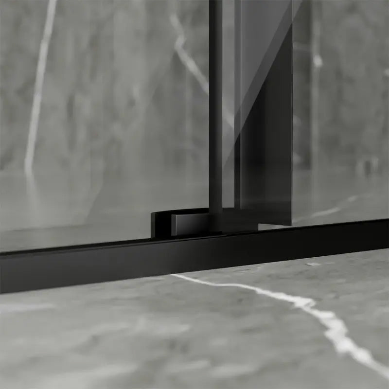 59 in. L x 36 in. W x 75 in. H Corner Shower Doors,Dual Sliding Shower Enclosure Matte Black - ibathshowers