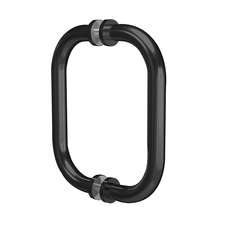 iBath 8" Shower Door Handle | Back - to - Back Pull for Frameless Glass Doors, 304 Stainless Steel, Fits 1/4"–1/2" Glass - ibathshowers