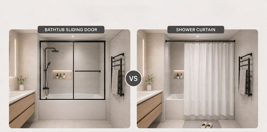 Sliding Tub Door and Shower Curtain Comparison