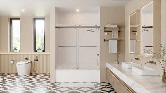 Frameless Sliding Tub Door vs Semi-Frameless