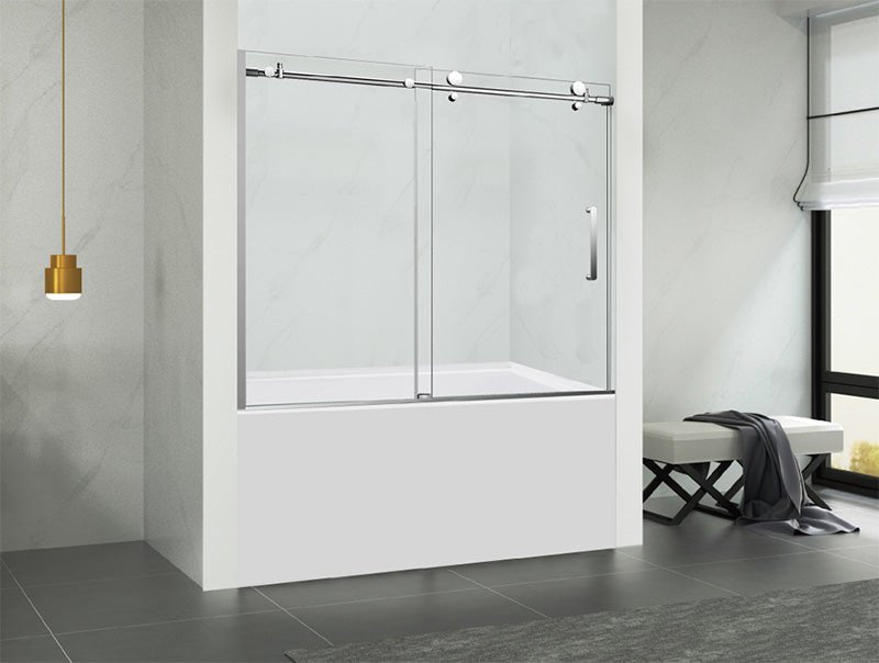 Elevate Your Bathroom Design with Sliding Glass Shower Doors for Tubs - ibathshowers