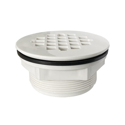 iBath 2-Inch White PVC Shower Drain with Filter