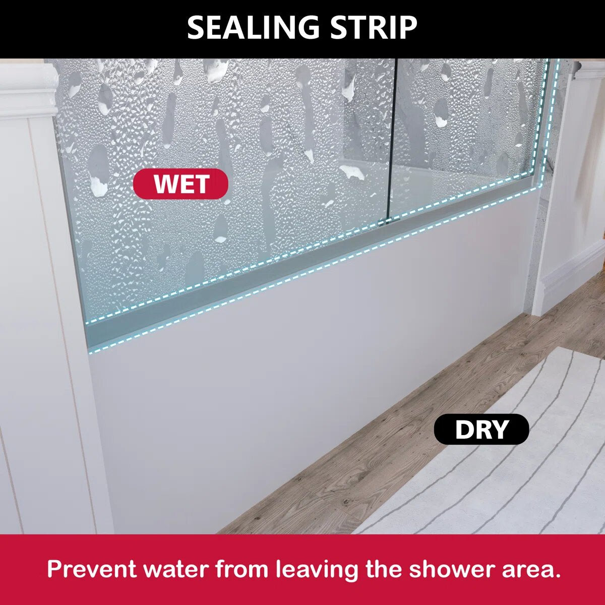 55" - 59'' W x 60'' H Semi-frameless Bypass Sliding Bathtub Doors