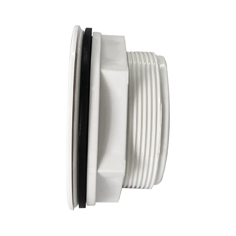 iBath 2-Inch White PVC Shower Drain with Filter – Round Base Drain for Bathroom Use