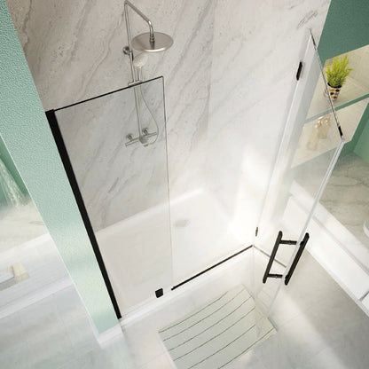 iBath 47" - 48" W x 72" H Hinged Frameless Shower Door  IBTMW4872A-MB