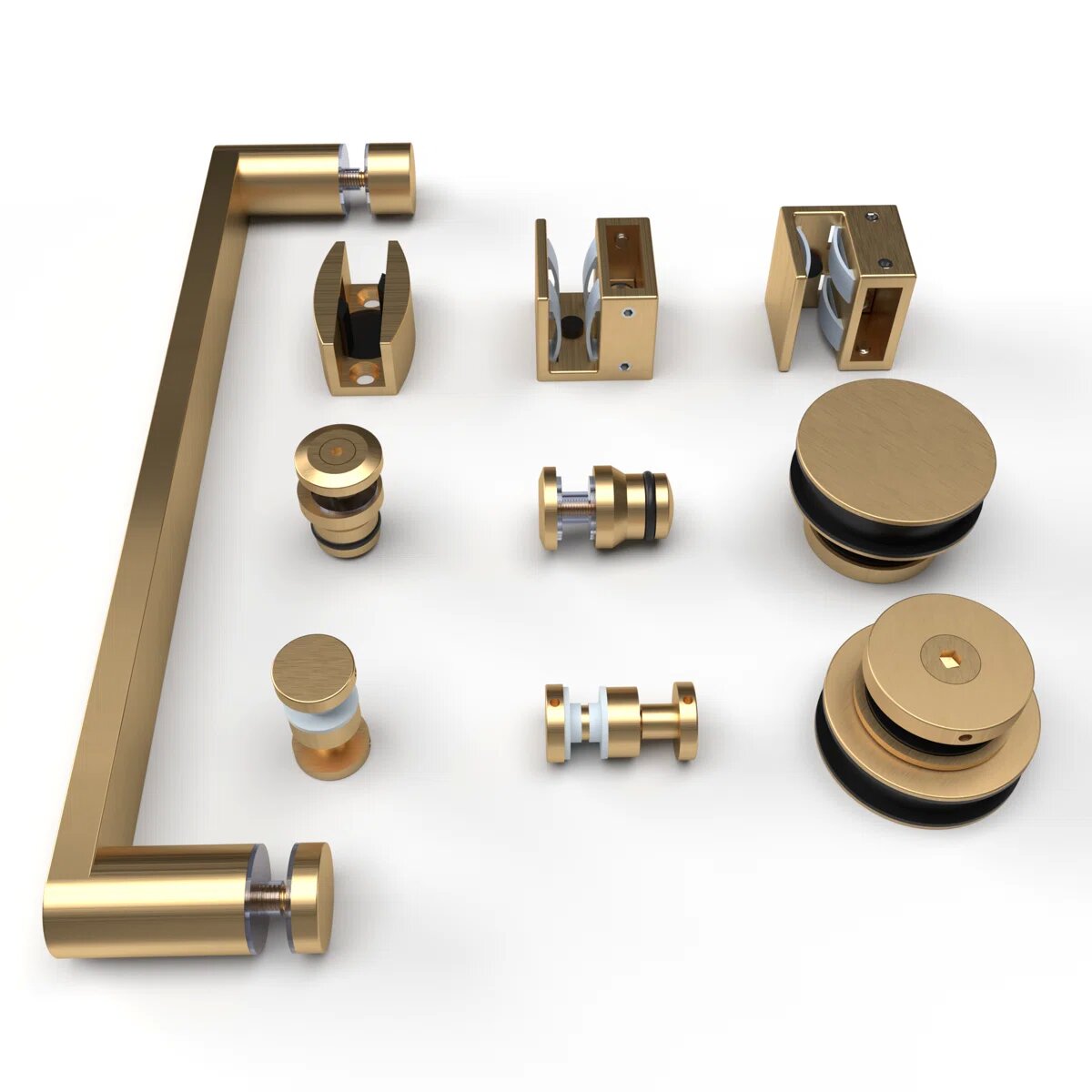 iBath 57-60 in. W x 60 in. H Sliding Frameless Tub Door in Satin Gold with Clear Glass