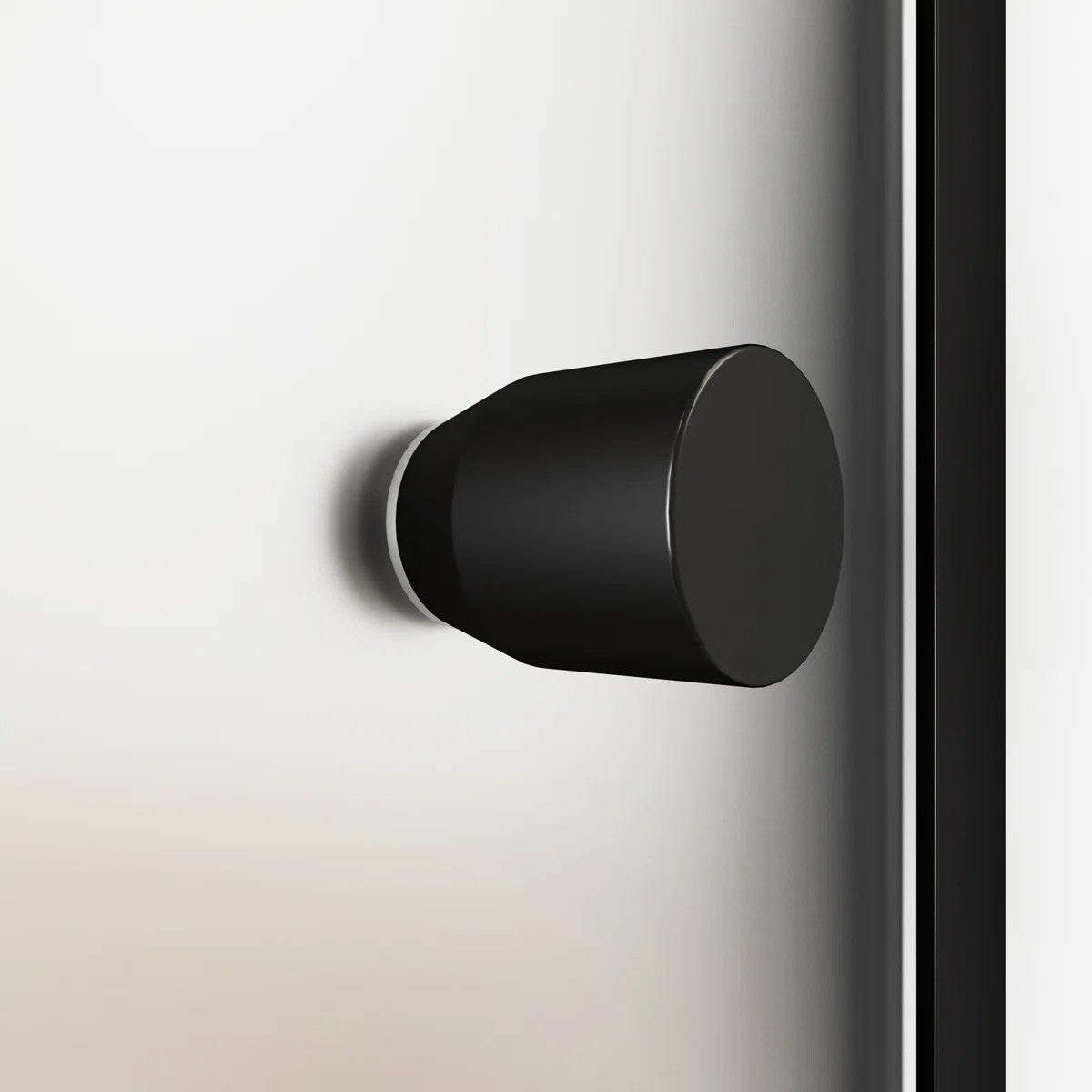 55" to 59" W x 56" H Matte Black Double Sliding Semi-Frameless Tub Door with Frosted Glass HX5956MB-F-W