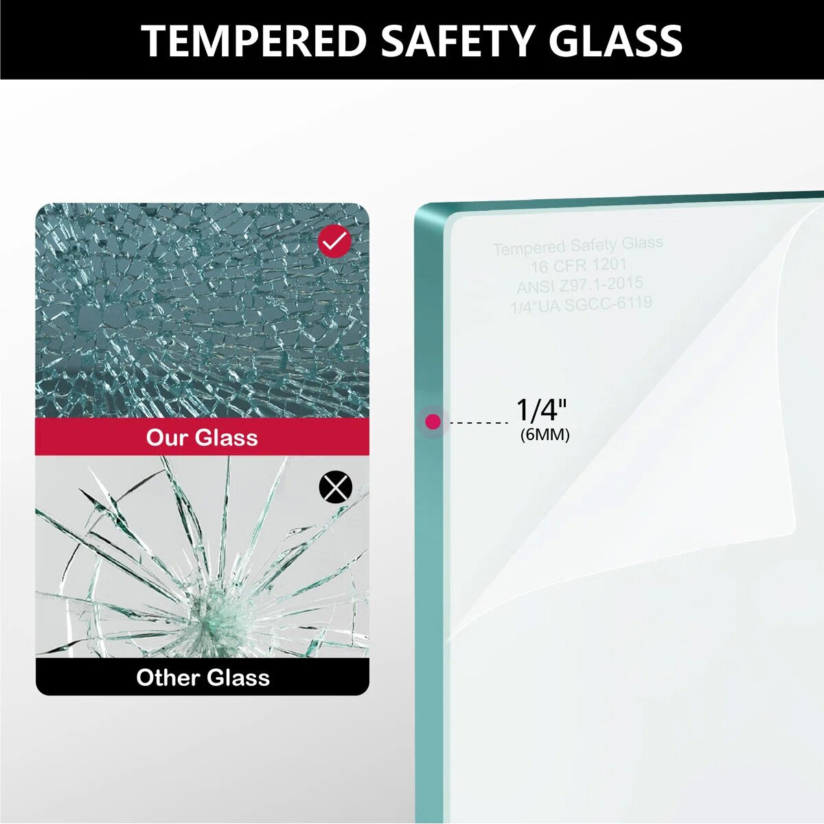 55" - 59'' W x 60'' H Semi-frameless Bypass Sliding Bathtub Doors