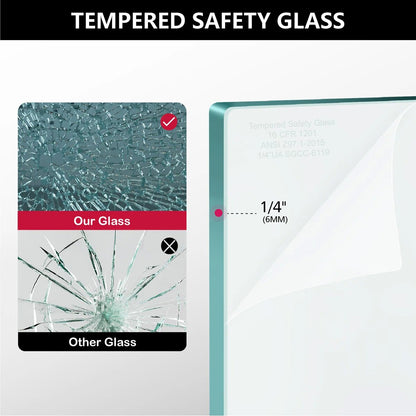 55" - 59'' W x 60'' H Semi-frameless Bypass Sliding Bathtub Doors