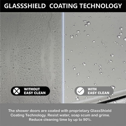 36" - 66" × 72" Frameless Wall Hinge Shower Door - ibathshowers-03