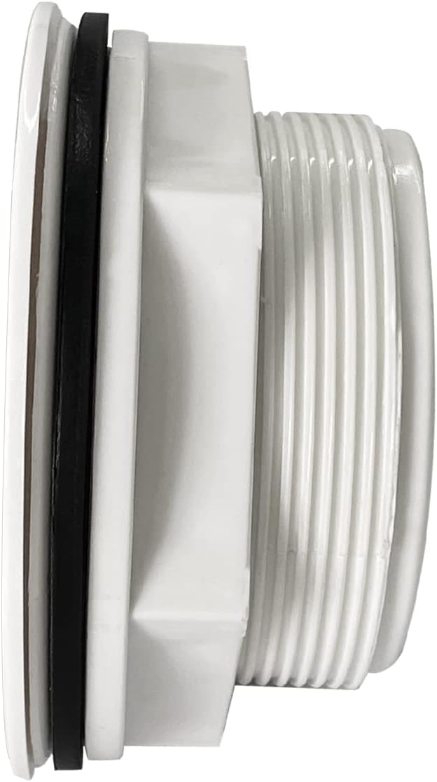 iBath 2-Inch PVC White Shower Drain with Filter, Round Plastic Shower Base Drain – Single Purchase Only (No Shipping for Individual Order)