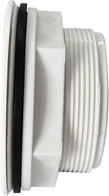 iBath 2-Inch PVC White Shower Drain with Filter, Round Plastic Shower Base Drain – Single Purchase Only (No Shipping for Individual Order)