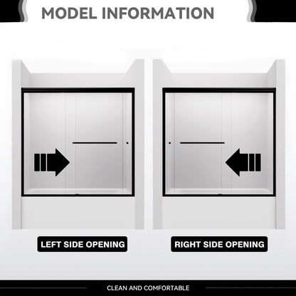 59"*56" Frameless Sliding Tub Door - ibath shower door