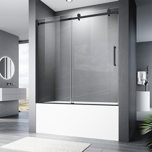 59"*60" Double Sliding Aluminum Framed Tub Door - ibath shower door