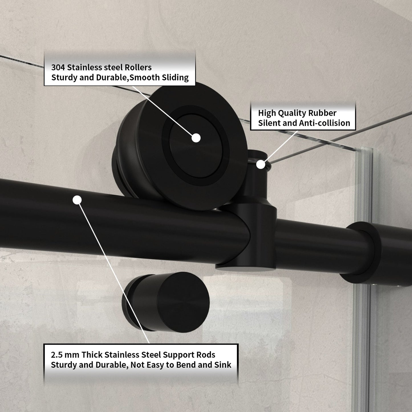 59"*60" Single Sliding Frameless Bathub Door - ibath shower door