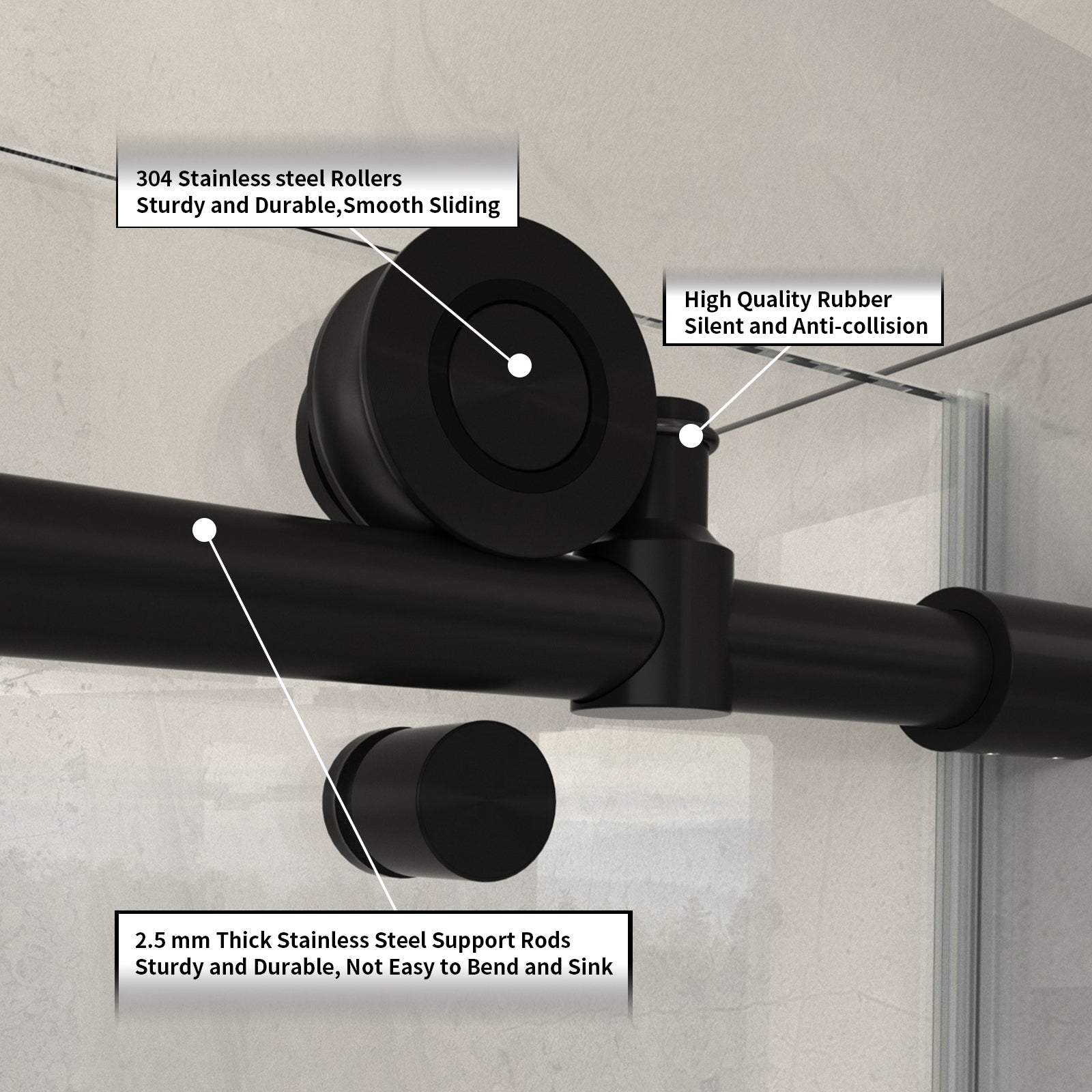 59"*60" Single Sliding Frameless Bathub Door - ibath shower door