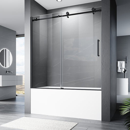 59"*60" Single Sliding Frameless Bathub Door - ibath shower door