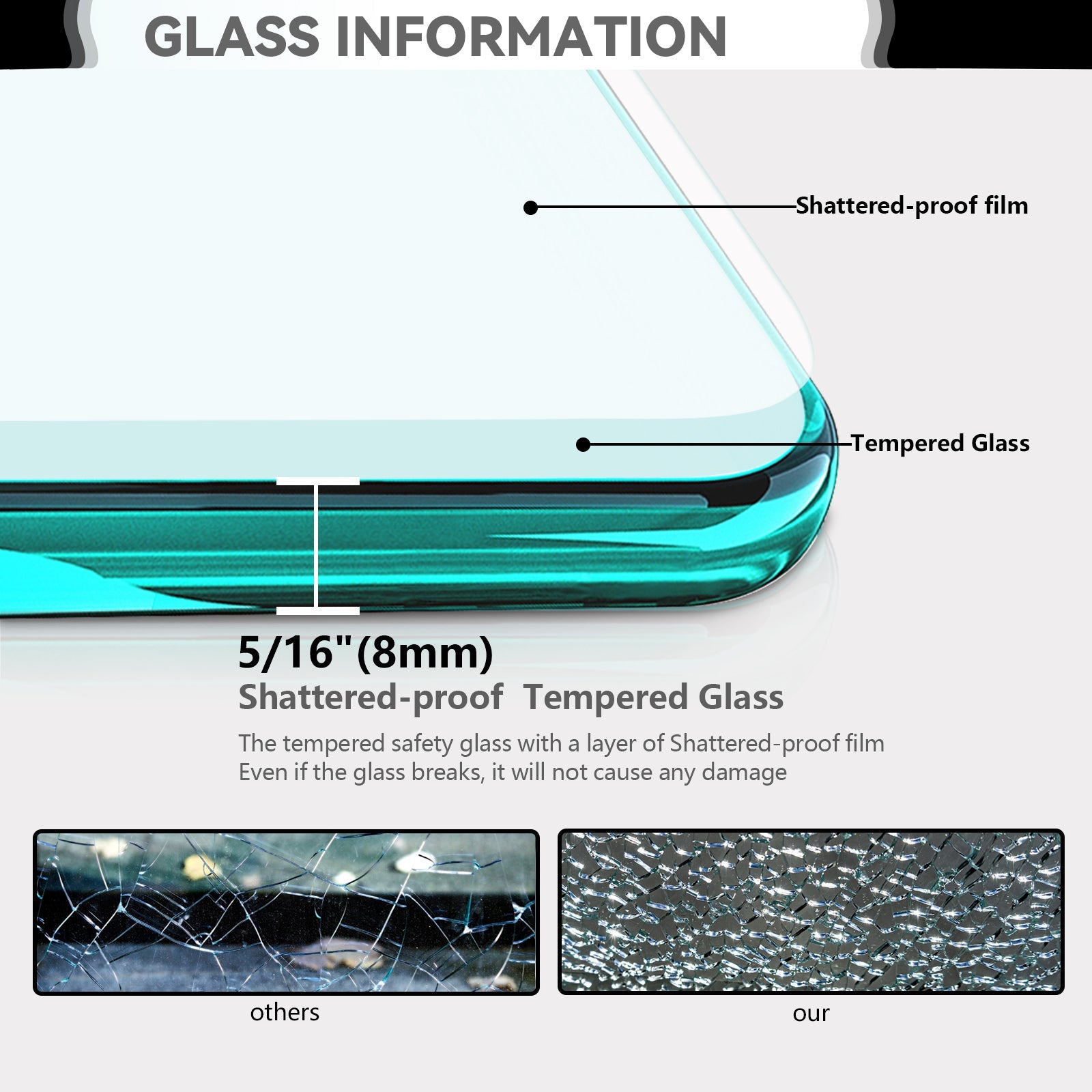 59"*60" Single Sliding Frameless Bathub Door - ibath shower door
