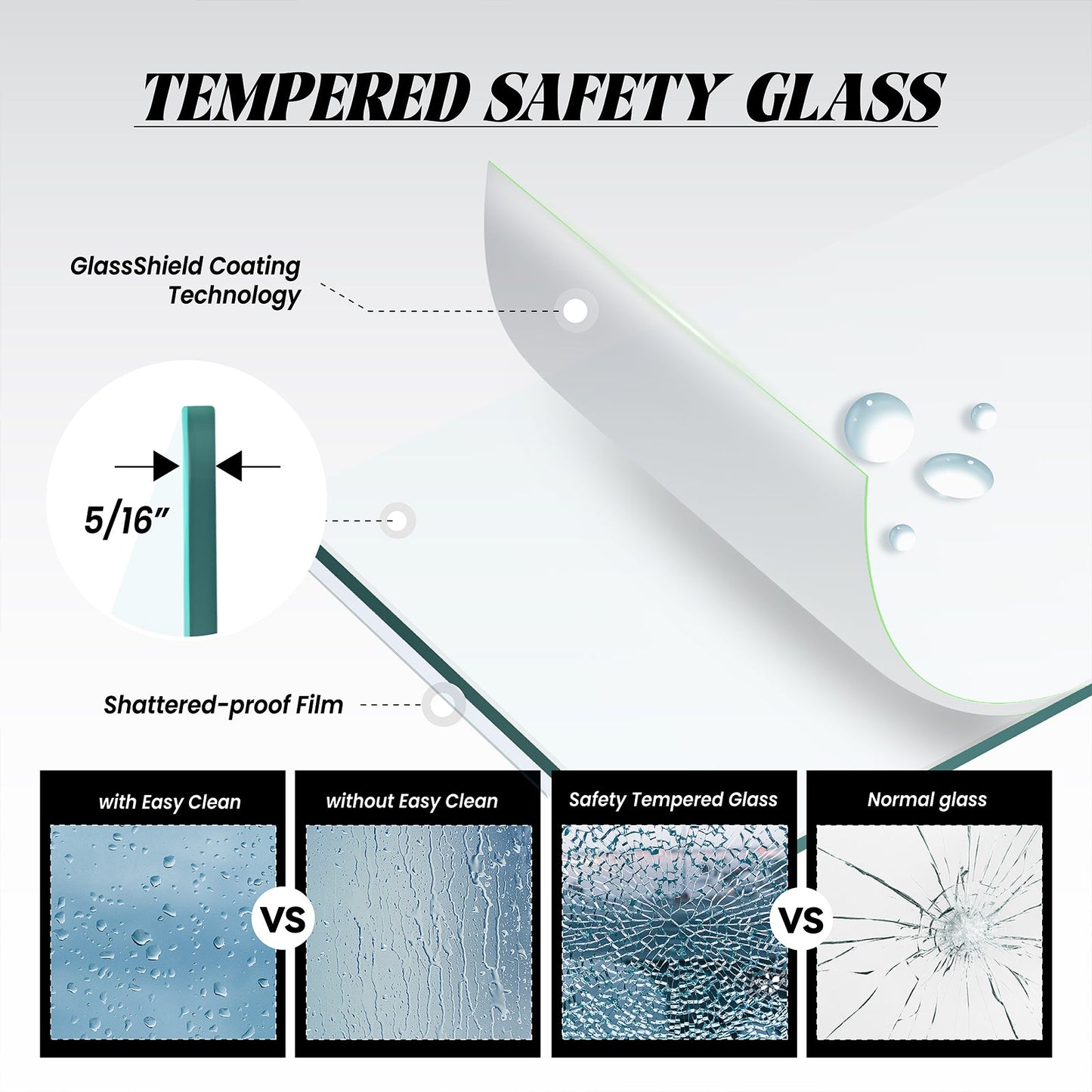 59"*75" Frameless Sliding Shower Door - ibath shower door