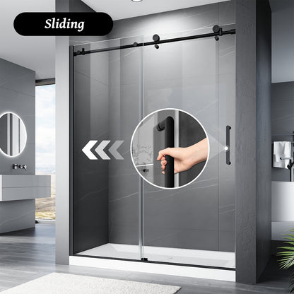 59"*75" Frameless Sliding Shower Door - ibath shower door