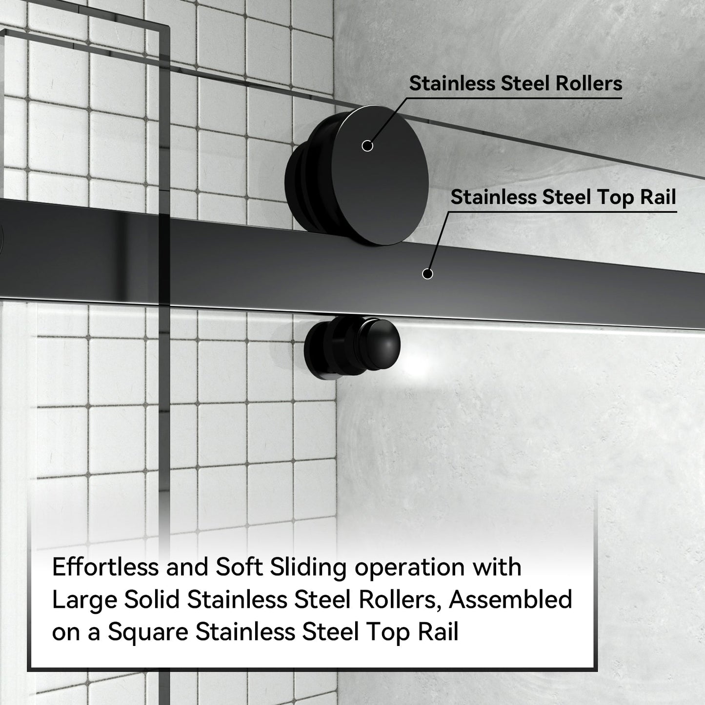59"*75" Single Sliding Frameless Shower Door - ibath shower door