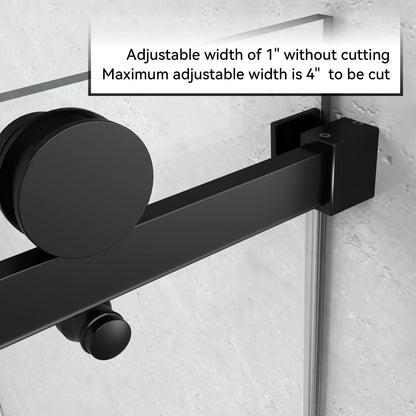 59"*75" Single Sliding Frameless Shower Door - ibath shower door