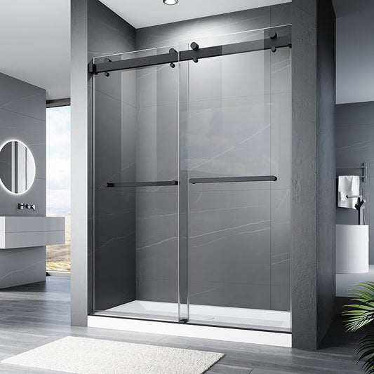 59"*76" Double Sliding Frameless Shower Door - ibath shower door