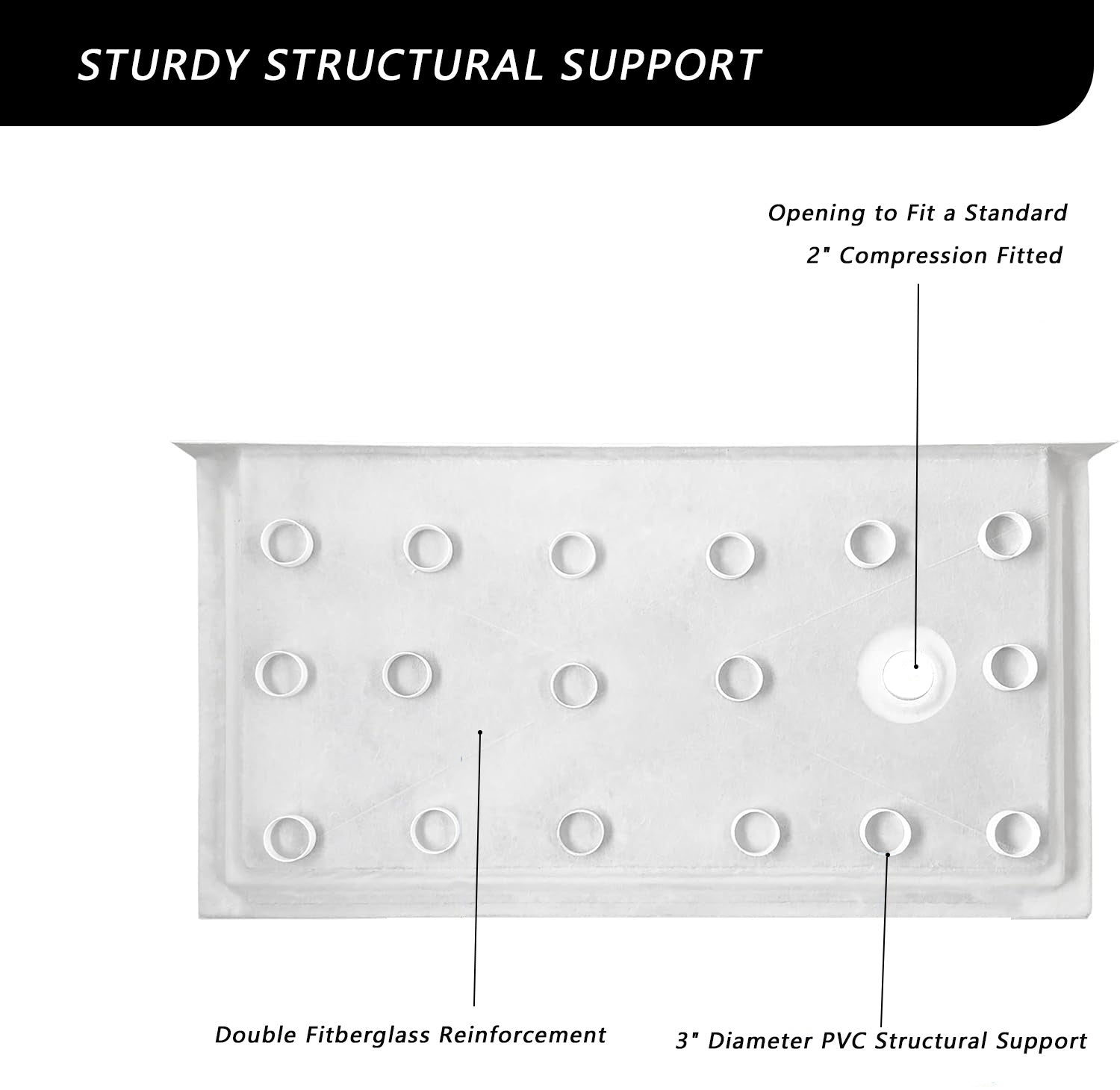 60 in. L x 30 in. W Left Drain Shower Base Single Threshold Shower Pan - ibathshowers