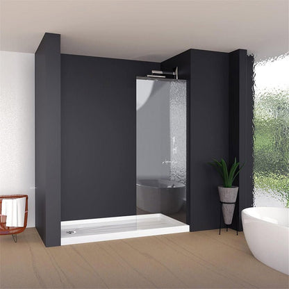 60 in. L x 30 in. W Left Drain Shower Base Single Threshold Shower Pan - ibathshowers