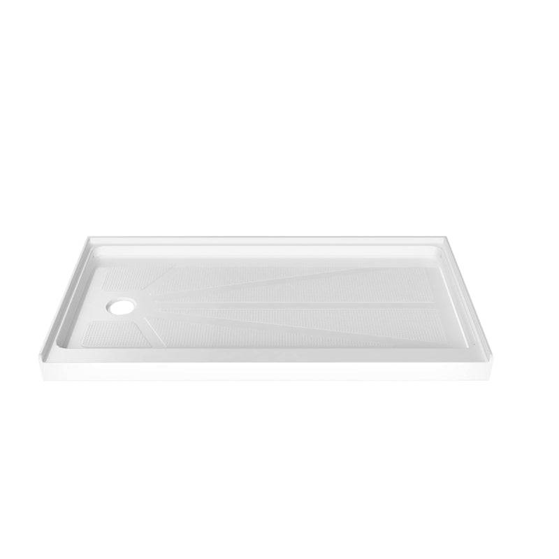 60 in. L x 30 in. W Left Drain Shower Base Single Threshold Shower Pan - ibathshowers