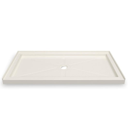 60 in. L x 32 in. W Center Drain Shower Base,Beige - ibathshowers