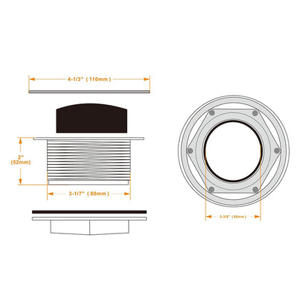 iBath 2-Inch PVC White Shower Drain with Filter, Round Plastic Shower Base Drain – Single Purchase Only (No Shipping for Individual Order)