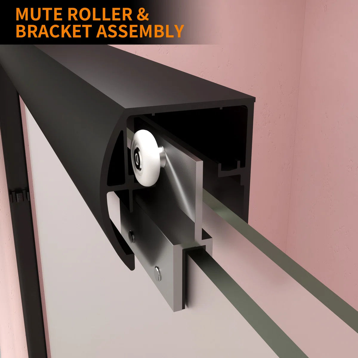 55" to 59" W x 56" H Matte Black Double Sliding Semi-Frameless Tub Door with Frosted Glass HX5956MB-F-W