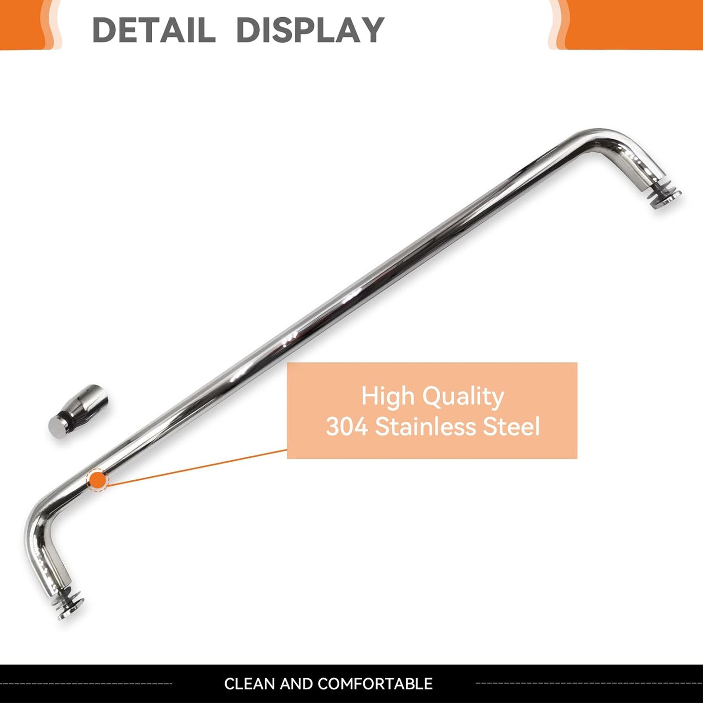 iBath Sliding Bathtub Door, Chrome, 56–60" W