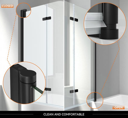 iBath 35" W x 55" H Bathtub Shower Door