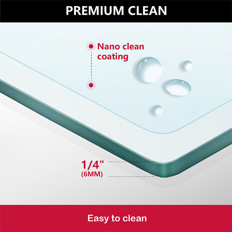 iBath 55" - 59'' W x 60'' H Double Sliding Semi-Frameless Tub Door, Matte Black