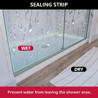 iBath Semi-Frameless Double Sliding Shower Door, 56–60" W x 72" H, Clear Glass, Brushed Nickel, Model TMDS-5972-BN