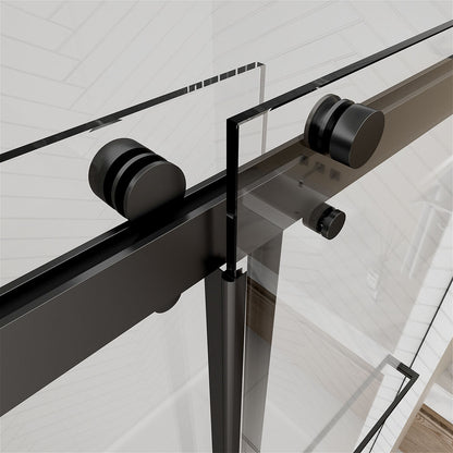 iBath  Frameless Double-Sliding Shower Door – Adjustable 56"-60" W × 76" H