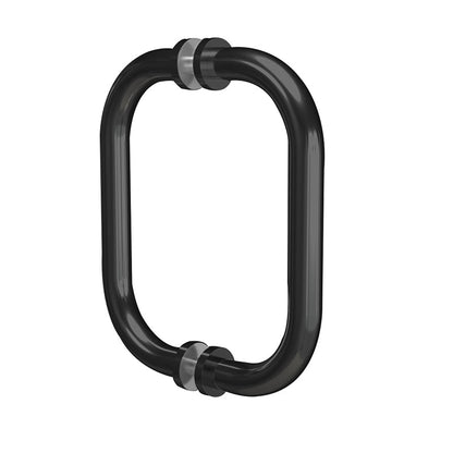 iBath 8" Shower Door Handle | Back - to - Back Pull for Frameless Glass Doors, 304 Stainless Steel, Fits 1/4"–1/2" Glass - ibathshowers