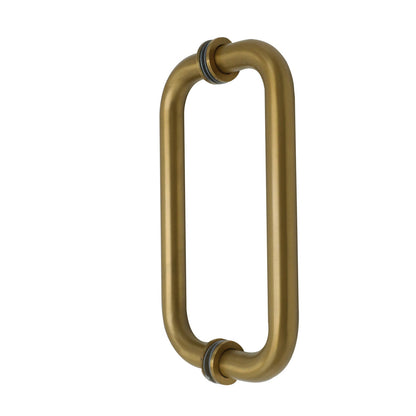 iBath 8" Shower Door Handle | Back - to - Back Pull for Frameless Glass Doors, 304 Stainless Steel, Fits 1/4"–1/2" Glass - ibathshowers