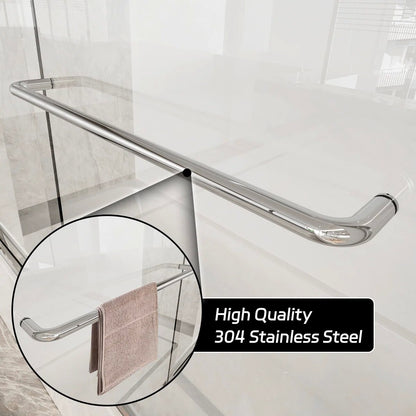 iBath Semi-Frameless Bathtub Door 56–60" W x 56" H, Chrome, BE-5956-CH
