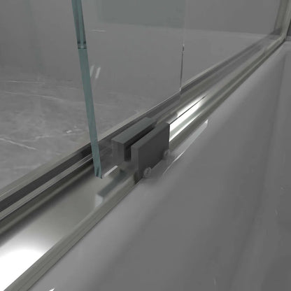 iBath Semi-Frameless Bathtub Door 56–60" W x 56" H, Chrome, BE-5956-CH