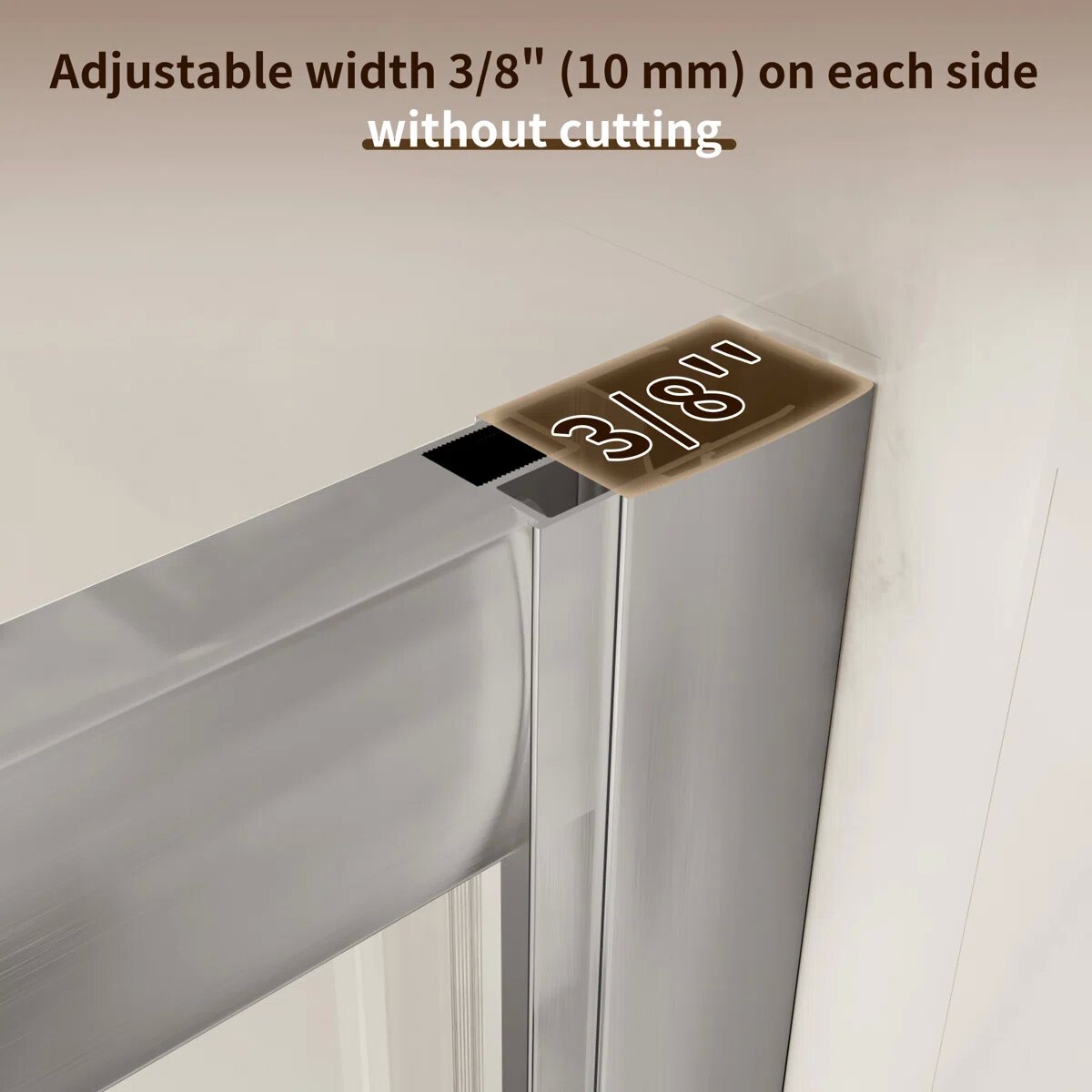33 7/8" D x 33 7/8" W x 72" H Corner Pivot Shower Door – Brushed Nickel, 1/4" (6mm) ANSI Tempered Glass, Easy-Clean, Quick Release