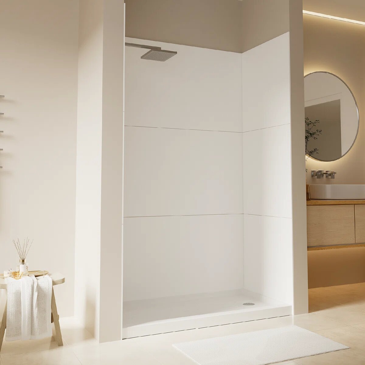 iBath 36" x 72" 9-Piece Acrylic Shower Wall Panels