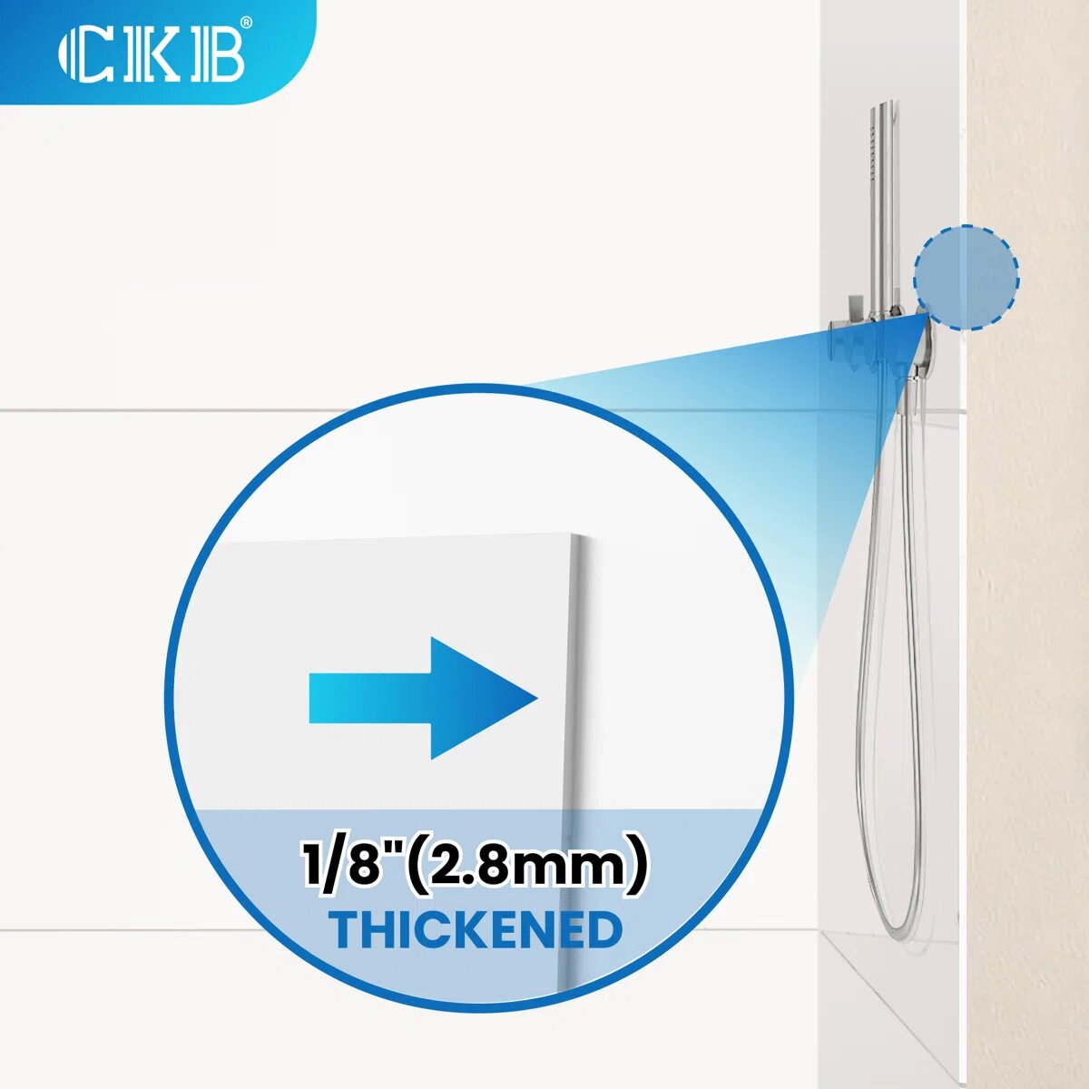 iBath 36" x 72" 9-Piece Acrylic Shower Wall Panels