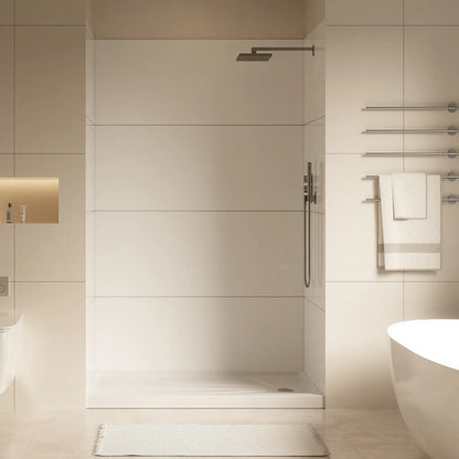 Full-height 8 ft acrylic shower wall panels – easy to install, cut to fit any shower space